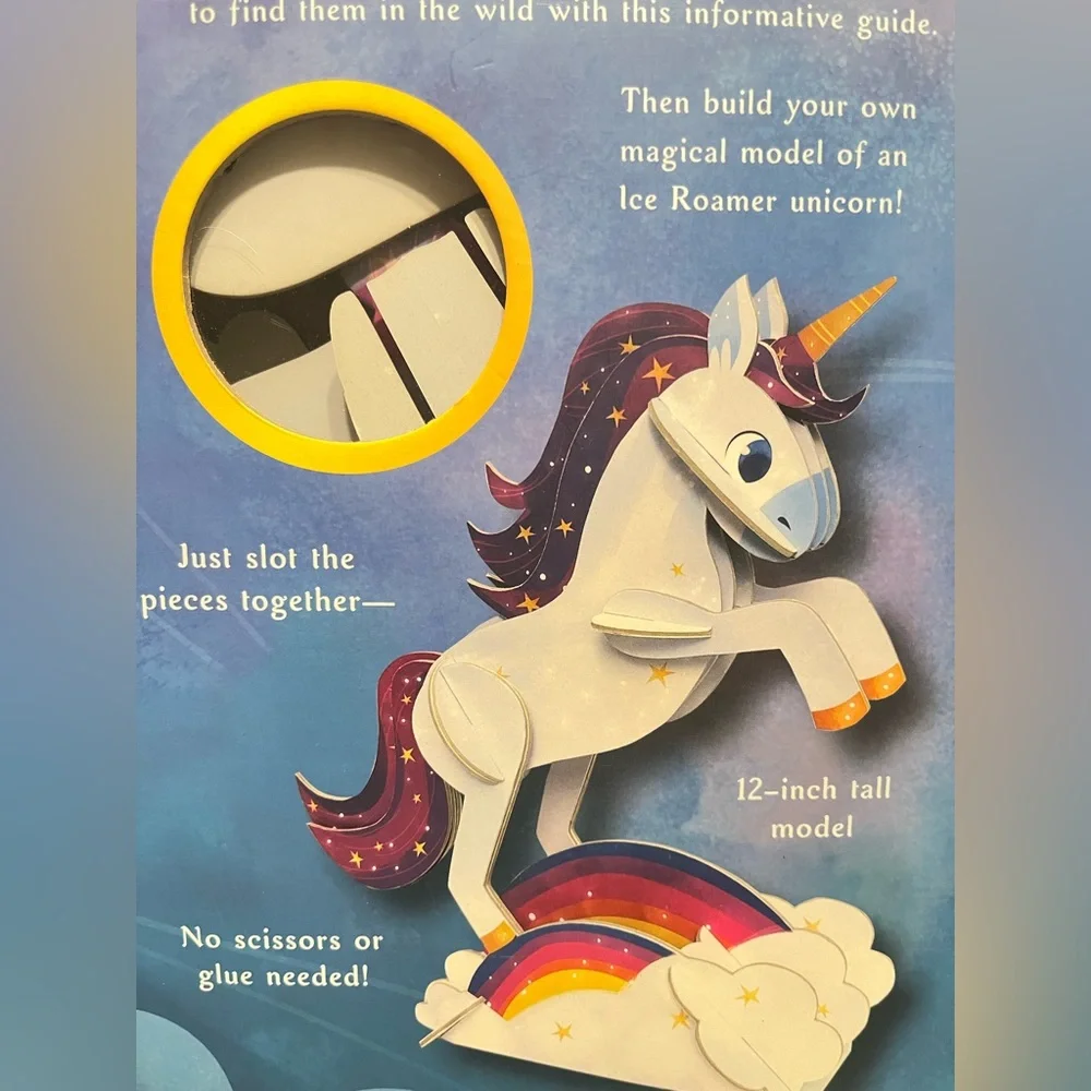 Build the Unicorn Kids Building Set, reading book, and Lear